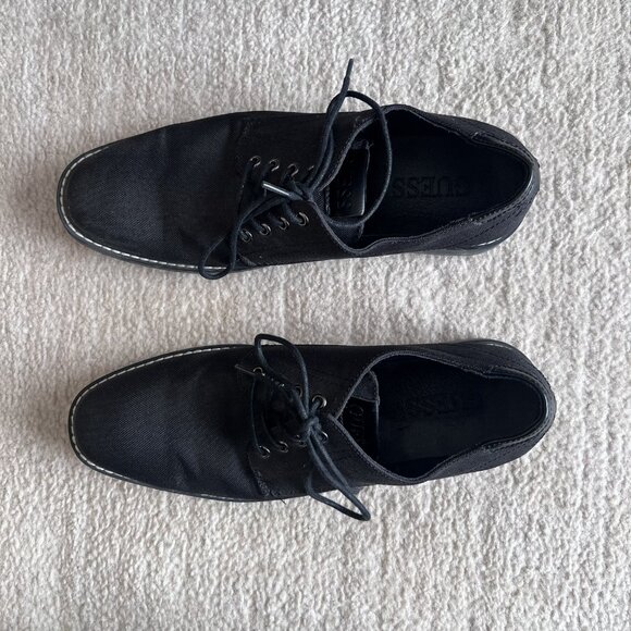 Guess Dress Shoes Mens 10.5 Tucker 3 Oxford Black Canvas Lace Up main image 6